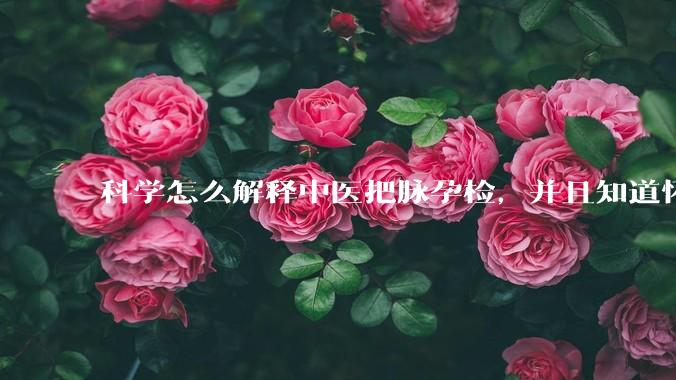 科学怎么解释中医把脉孕检，并且知道怀的男孩女孩？