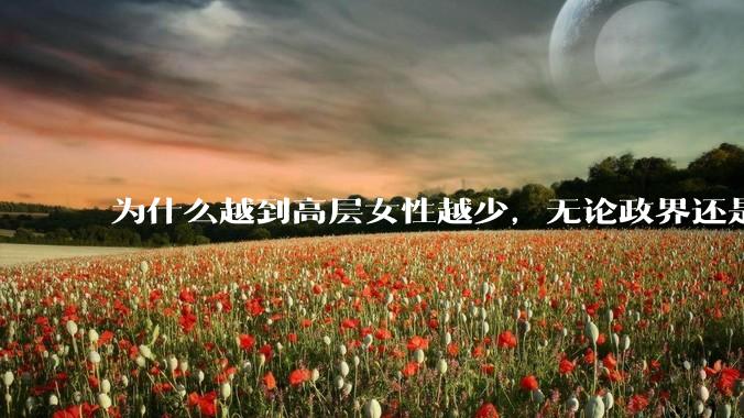 为什么越到高层女性越少，无论政界还是商界？