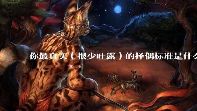 你最真实（很少吐露）的择偶标准是什么？