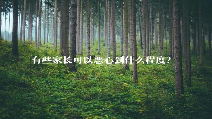 有些家长可以恶心到什么程度？